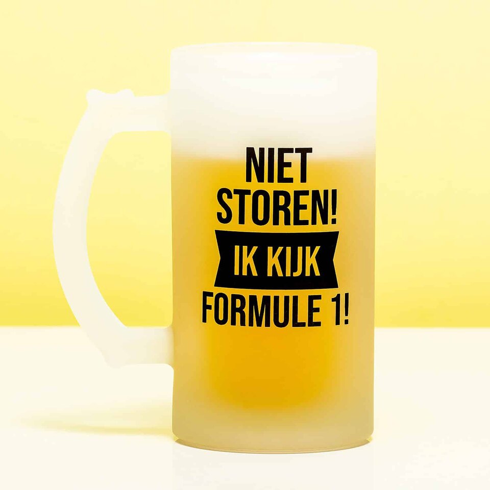 Bierpul Niet storen ik kijk Formule 1